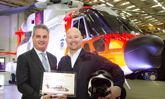Anders Anundsen, Norway’s Minister of Justice and Public Security, unveiled the AgustaWestland AW101 Norwegian all-weather search-and-rescue (SAR) helicopter during a roll out ceremony held at Leonardo Helicopters’ Yeovil facility in southwest England. Leonardo-Finmeccanica Photo