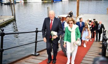 King Harald and Queen Sonja in Trondheim, Norway on June 23. Image: Ole Martin Wold / EPA