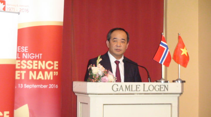Vietnamese Deputy Minister of Culture, Tourism and Sports Le Khanh Hai gave a speech in opening the Vietnamese Cultural Event in Oslo