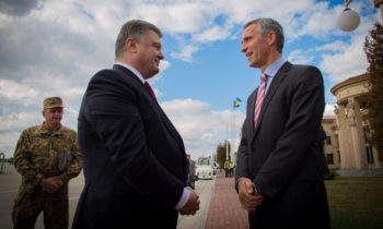 NATO Secretary General Jens Stoltenberg and the President of Ukraine, Petro Poroshenko