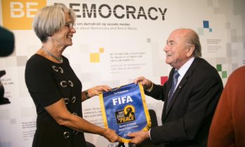 Blatter visits Nobel Peace Center in Norway