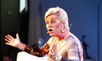 Siv Jensen, leader of Norway`s  Fremskrittspartiet (Progress party) speaks to party members in Oslo, on September 9, 2013, while waiting for the result in the general elections. Norway shifted right in elections Monday, setting the stage for a new Conservative-led government with the anti-immigrant Progress Party, two years after Muslim-hating Anders Behring Breivik's deadly rampage. AFP Photo / NTB scanpix /Gorm Kallestad        (Photo credit should read KALLESTAD, GORM/AFP/Getty Images)