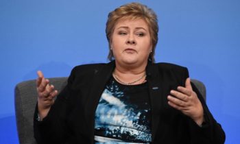 Erna Solberg Erna Solberg speaks during a panel discussion during the Anti-Corruption Summit London 2016, at Lancaster House in central London on May 12, 2016. British Prime Minister David Cameron announced plans Thursday to stop the flow of dirty money through the London property market, as he prepared to welcome world leaders and NGOs to an anti-corruption summit. / AFP / POOL / FACUNDO ARRIZABALAGA/POOL        (Photo credit should read FACUNDO ARRIZABALAGA/POOL/AFP/Getty Images)