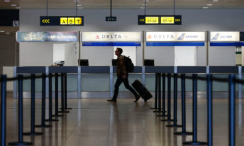 epa05285708 First passenger arrive for check-in at Brussels airport in Zaventem, Brussels, Belgium, 01 May 2016. The departure hall was partially reopened about six weeks after Islamic State suicide bombers killed 16 people in blasts that gutted parts of the building.  EPA/LAURENT DUBRULE