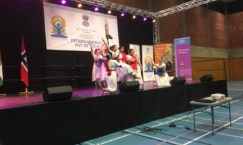 Celebration of 4th International Day of Yoga in  Oslo