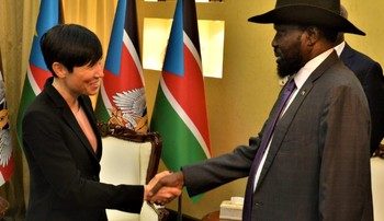 Kiir meets Norwegian foreign minister Ine Eriksen