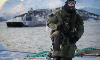 Royal Marines Commandos Raid alongside Norwegian stealth ship in Artic