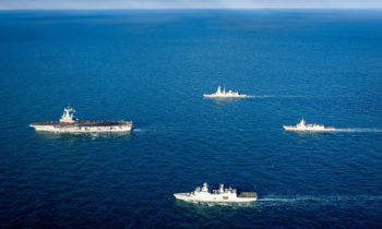 NATO forces conduct drills with French Carrier Strike Group