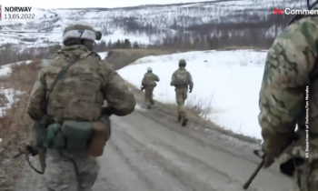 American NATO paratroopers undergo live fire training in Norway