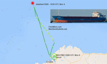 Norwegian freighter disabled north of Ferrol, towed to port