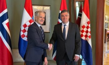 Norwegian PM met with President of Croatia