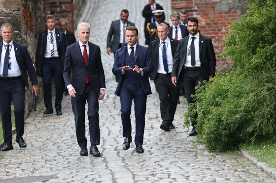 French President Emmanuel Macron visits Norway